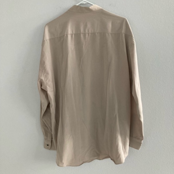 Bellini Collection Men’s Size XL Beige Long Sleeve Button Front Shirt Microfiber - Picture 4 of 7